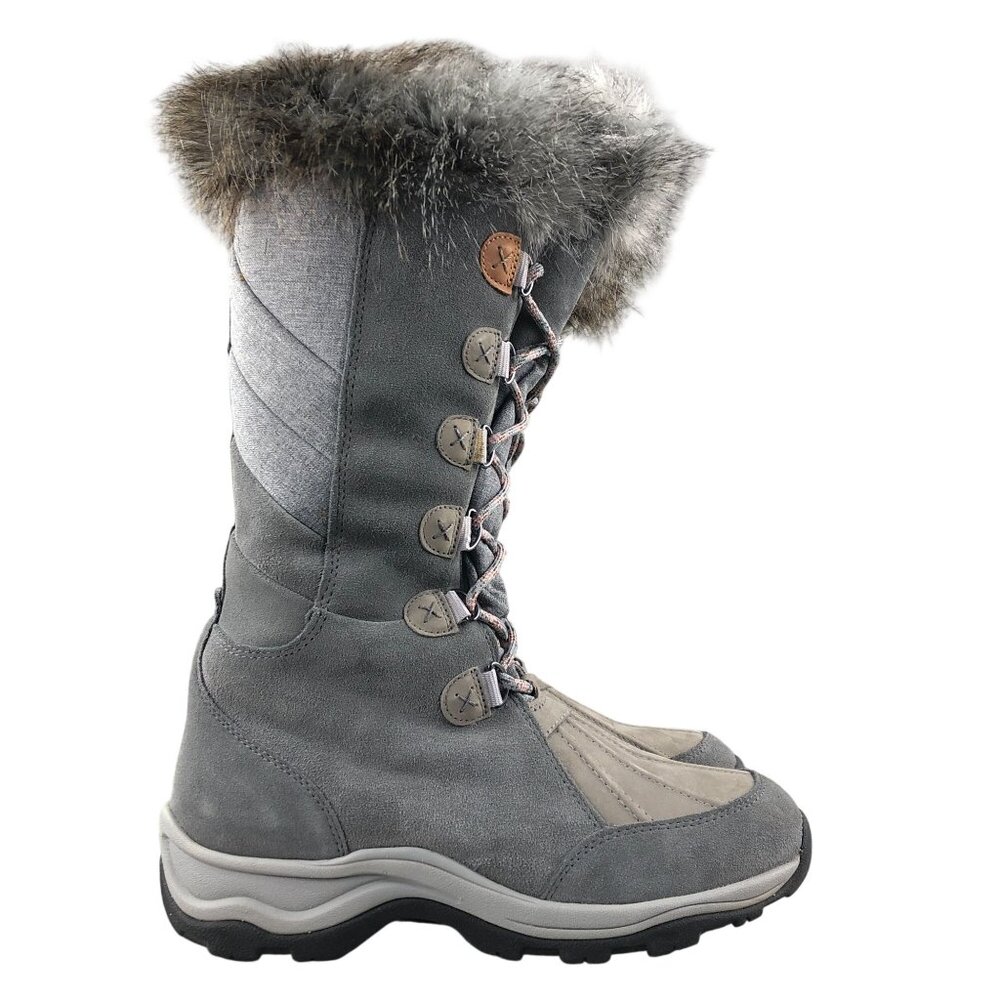 Clarks Women's Size 10M Wintry Hi Grey Suede Thinsulate Ultra Winter Boots
